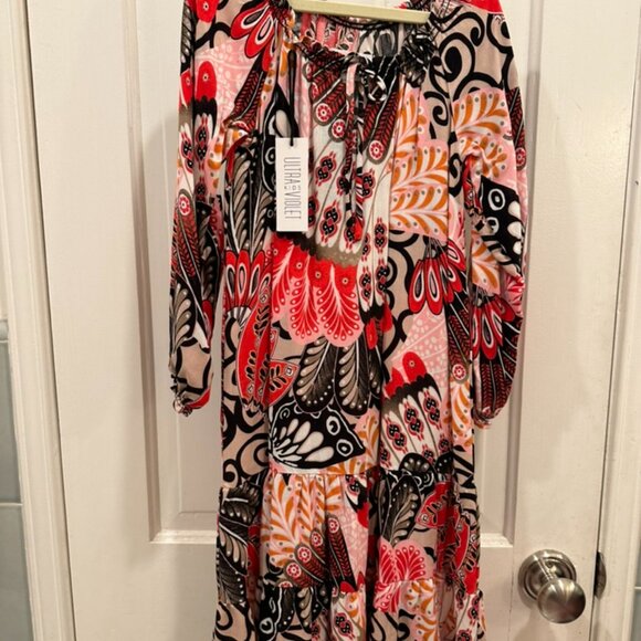 size 6 ULTRAVIOLET KIDS brand new boho print maxi dress - NWT - Picture 2 of 3